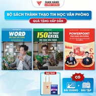 Combo 3 Sách Word - 150 Thủ Thuật Excel - Power Point ĐÀO TẠO TIN HỌC Ứng Dụng Văn Phòng Kèm Video H