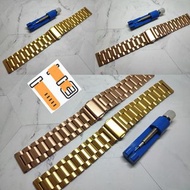 18/20/22mm 錶帶 貴金屬顏色 *玫瑰金 金色* 不鏽鋼錶帶 鋼錶帶 送工具 適用 : Rolex Panerai Omega IWC Tudor Seiko 錶帶