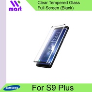Tempered Glass Screen Protector (Clear with Black) For Samsung Galaxy S9 Plus