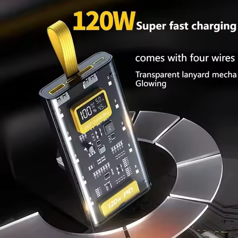 30000mAh Power Bank Portable External Battery 120W Fast Charging Portable Charger for IPhone Xiaomi 