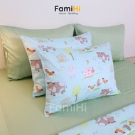 Vỏ gối nằm 50x70 45x65 35x50 cm cho bé FamiHi cao cấp bao áo gối hơi nằm ngủ họa tiết trẻ em 100% vả
