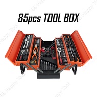 85pcs Spanner Set with Cantilever Metal Tool Box Set 5 Tier 85 pcs 1/4" & 1/2" 85pcs Tools Set 85pcs