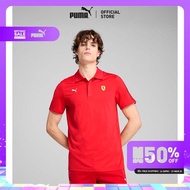 PUMA Auto เสื้อโปโลผู้ชาย Scuderia Ferrari Race Cloudspun สีแดง - 63018502