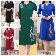 Embroidered scuba blazer dress 186 can be worn as a uniform