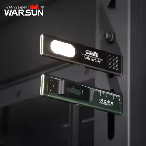 WARSUN T7 LED Torch Portable Mini Flashlight 800LM Rechargeable Pocket Light Magnetic Base Clip Work