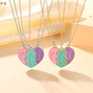 [P·S] Best Friend Necklaces For 3 Heart Pendant Magnetic Bff Friendship Necklace PH