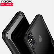 TCICPC Case  For iPhone X iphone 10 luxury armor cover acrylic transparent back cover phone case for