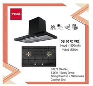 Teka DSI90 AD VR2 Hood 1500m3/h + GTI 78 2G AI AL TR  Hob 5.2KW with Timing Board up to180min