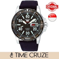 [Time Cruze] Seiko 5 Sports SRP219  Automatic Nylon Band Black Dial Men Watch SRP219K1 SRP219K