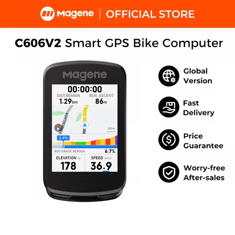 Magene C606 V2 GPS Bike Computer Touchscreen WiFi Cycling Speedometer Cycle Stopwatch Odometer Bluet