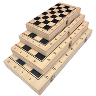 VIYA 3 in 1 Folding Wooden Chess Board Pieces Set S/M/L/XL Tournament Size International Chess Toy