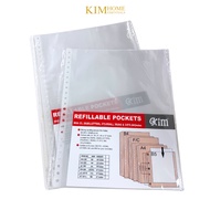 KIMHOME clearbook refill 10 sheets refillable pockets A4 FC file organizer