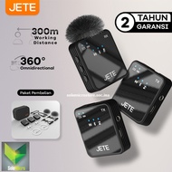 Microphone Mic Mikrofon Wireless Jete MX1 Clip On Mic 2 in 1