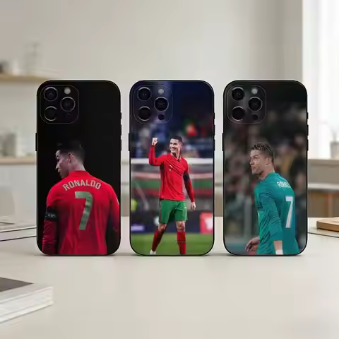 R-ronaldo cool cr7 Phone Case Silicone black Soft For IPhone 17,16,15,14,13,12,11,SE,Plus Pro Max