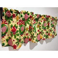 Valance Curtain 16by59 Inches Christmas Balls Design Geena
