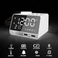 K K11 New Style Wireless Alarm Clock Bluetooth Speaker USB Mobile Phone Charging LED Mirror Smart Ra