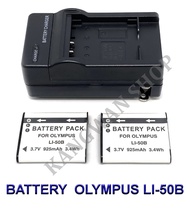 LI-50B \ LI50B แบตเตอรี่ \ แท่นชาร์จ \ แบตเตอรี่พร้อมแท่นชาร์จสำหรับกล้องโอลิมปัส Battery \ Charger 