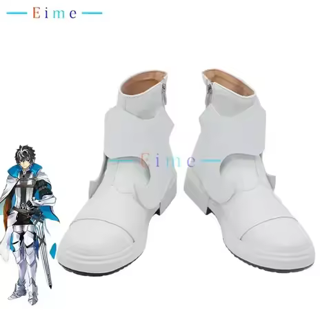 Game FGO Charlemagne Cosplay Shoes Halloween Carnival Boots Cosplay Prop Anime PU Leather Shoes Cust