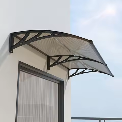 Awning Canopy for Door Window UV Rain Snow Sunlight Protection Polycarbonate Hollow Sheet Outdoor ca