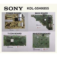 SONY Smart TV Bravia KDL-55HX855 55HX855 Power Board 1-886-218-11 Main 1-885-388-13 T-Con 10A72V Inv