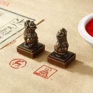 18/5 in 1 Metal Lion Small Seal Chinese Style Calligraphy and Painting Leisure Seal Chinese Painting