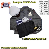 COD Baju Polisi Anak Laki Laki Baju Polisi Anak Perempuan  Seragam Profesi Anak Polisi Cilik / Pocil
