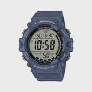 CASIO 卡西歐 10年電力系列多功能AE-1500WH防水100米運動感休閒錶 2A-灰藍