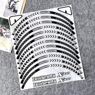 Cho Lambretta X300 Xe Máy Phản Quang Bánh Xe Dán 12 Inch Hub Đề Can Viền Sọc Băng Phụ Kiện Trang Trí