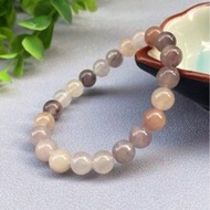 1pc 8mm Elegant Natural Stone Crystal Bracelet, Stabilizes Emotion And Brings Good Luck