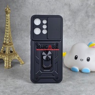 Oppo Reno 14 5G Oppo Reno 14 Pro OPPO RENO 14F Case Softcase slide Armor Case Robot Black + Slide Ca