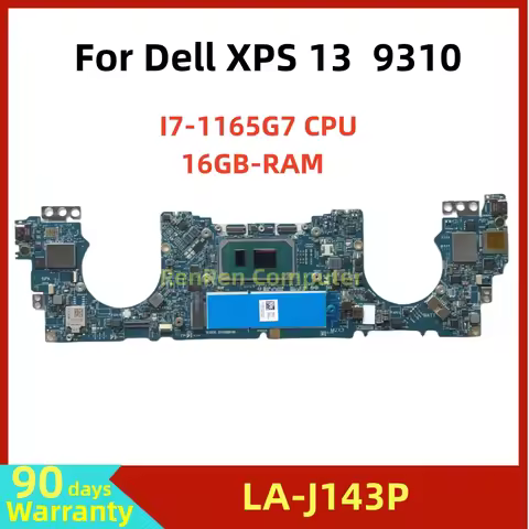 I7-1165G7 CPU 16GB RAM For Dell XPS 13 9310 Laptop Motherboard GDA30 LA-J143P LA-J144P Mainboard 100