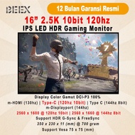 Portable Monitor BeeX 16" Premium 2K 2560 x 1600 Portable Monitor Type C HDMI USB C DisplayPort
