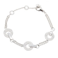 【二手】寶格麗(BVLGARI)鑽石手鍊，貨號 357939，腕圍 15/17 厘米，18K白K金，鑲鑽