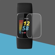 5pcs Soft TPU Clear Protective Film For Fitbit Charge 6/5/4/3 Smart Band Wristband Screen Protector 