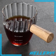 [Hellery1] Espresso Cups with Wood Handle 90ml Espresso Measuring Cup Glass for Office