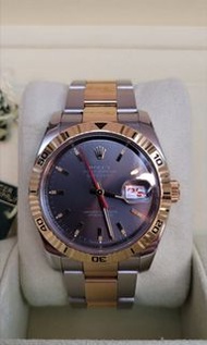 Rolex 勞力士 爬山虎 18K黃金鋼款式 116263漸變灰面 市場少有 天文台自動手錶 (冇窿款式) $79888原裝 漸變灰白 紅色秒針 雙色日曆原裝錶的， 藍寶石 水晶面玻璃.錶身直徑36m