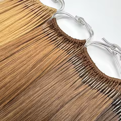 Straight Korea Popular Cotton String Twins Tip Hair Extensions Brazilian Remy Hair 0.5G/Pcs Keratin
