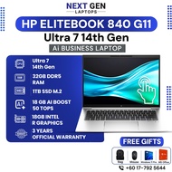 【New】HP Elitebook 840 G11 Ai Office Laptop | Ultra 7 | 14" Touchscreen 32GB RAM | 3 Yrs HP Warnty