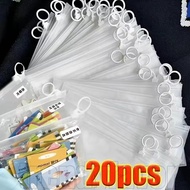 20Pcs Transparent Frosted Storage Bag   - Portable Pull-Tab Seal Storage Bag - Cosmetic Stationery O