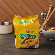 Korea Imported Tumbler Sesame Egg Ramen 115g * 4 Bags Instant Food Instant Noodles Instant Noodles W