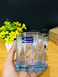 DELISOGA Y5301B - Blue Water Wine Glass Cup and Whiskey Glass For Home