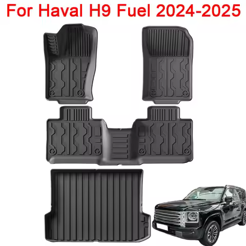 Car Floor Mats for Haval H9 2024 2025 Fuel Waterproof Non-slip Foot Pad TPE Car Carpet Black Floor L