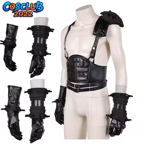 Fantasy Cloud Strife Cosplay Belt Gloves Waistband Game Crisis Core Roleplay Back Shoulder Strap Cos