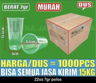 Gelas Plastik Oval 22oz Bening Cup Plastik Bulat Round Dus Semua Jasa Kirim