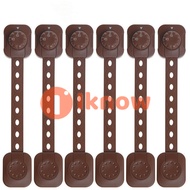 6 Pieces Door Lock Door Safety Closure for Child and Baby Door Cabinet Drawer Durable Safety Lock fo