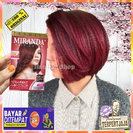 Miranda Hair Color MC-7 Floweriness Red Pewarna Rambut Permanen Aman Original Pewarna Rambut Cerah C