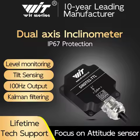 WitMotion SINDT01 Single-axis, SINDT02 Dual-axis AHRS Modbus 2-Axis Angle(X-axis 0.1°Accuracy), IP67