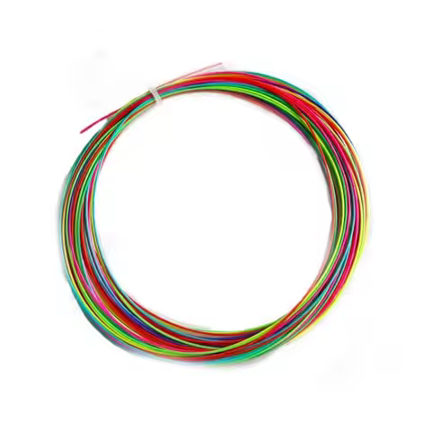 Elastic Colorful Rainbow Badminton String Colorful Assorted Color Badminton Racket Strings 0.73mm Du