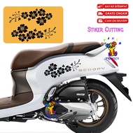 Beautiful flower cutting Sticker, cool motorbike body flower Sticker sticker motor sticker moto