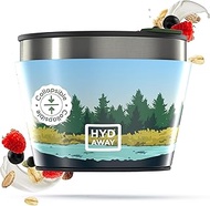 HYDAWAY Collapsible Insulated Bowl with Lid - 1.5 Cups (360ml), Silicone I Small Collapsible Bowls f